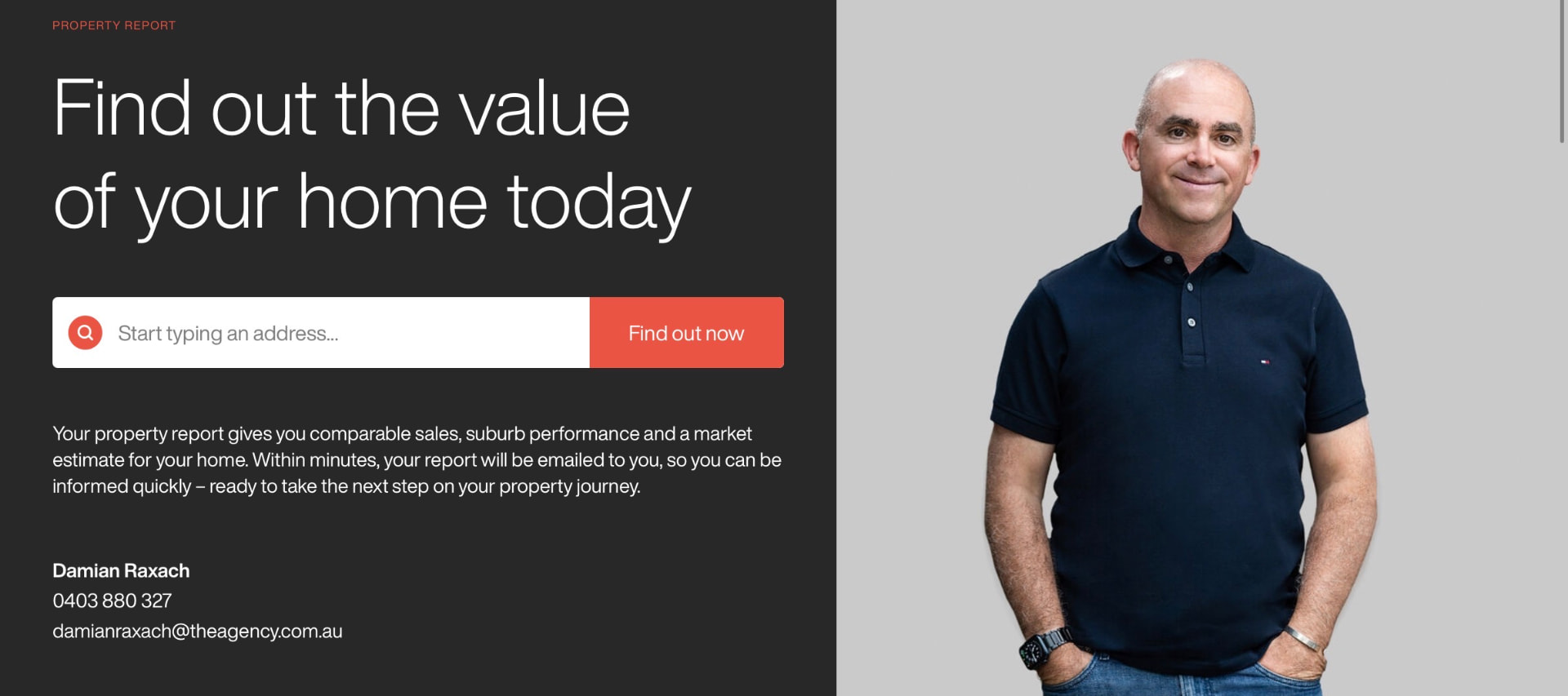 The Agency property report — find out the value of your home today, with Damian Raxach